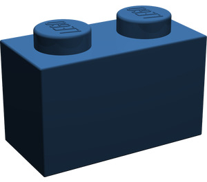 LEGO Bleu foncé Brique 1 x 2 sans tube à l'intérieur (3065 / 35743)