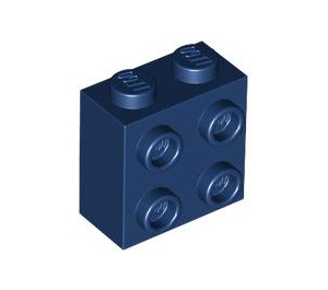 LEGO Donkerblauw Steen 1 x 2 x 1.6 met Noppen aan Eén Kant (1939 / 22885)