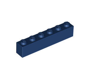 LEGO Mørk blå Kloss 1 x 6 (3009 / 30611)