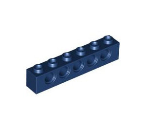 LEGO Bleu foncé Brique 1 x 6 avec des trous (3894)