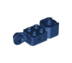 LEGO Dark Blue Brick 2 x 2 with Axle Hole, Vertical Hinge Joint, and Fist (47431)