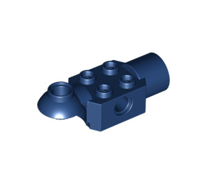 LEGO Dunkelblau Backstein 2 x 2 mit Horizontal Rotation Joint und Socket (47452)
