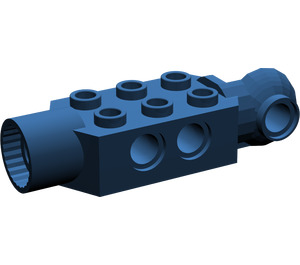 LEGO Donkerblauw Steen 2 x 3 met Gaten, Rotating met Socket (47432)