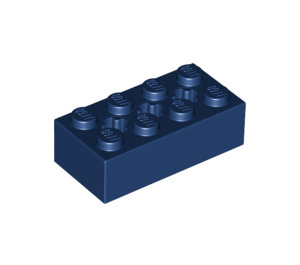 LEGO Dunkelblau Backstein 2 x 4 mit Achse Löcher (39789)