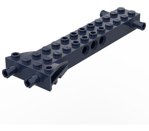 LEGO Dark Blue Brick 4 x 12 with 4 Pins and Technic Holes (30621)