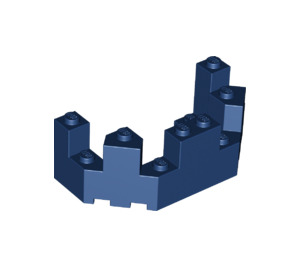 LEGO Dunkelblau Backstein 4 x 8 x 2.3 Turret oben (6066)