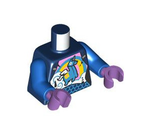 LEGO Bleu Foncé Brite Bomber Minifigurine Torse (973)