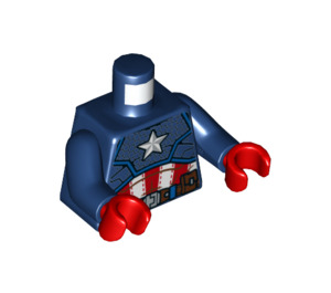 LEGO Тъмно синьо Капитан America Минифигурка минифиг Торс (973 / 76382)