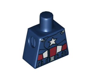 LEGO Dark Blue Captain America Torso without Arms (973 / 10422)
