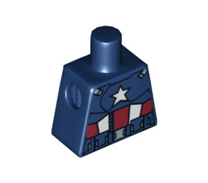 LEGO Dunkelblau Kapitän America Torso ohne Arme (973 / 10422)