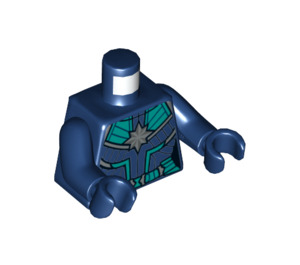 LEGO Tmavě modrá Kapitán Marvel s Kree Starforce Uniform Minifigurka Trup (973 / 76382)