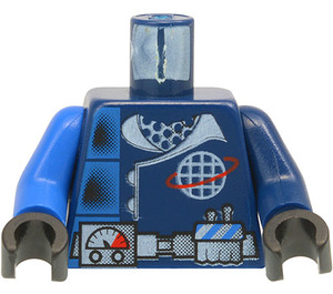 LEGO Donkerblauw Charge, Alpha Team Torso (973 / 73403)