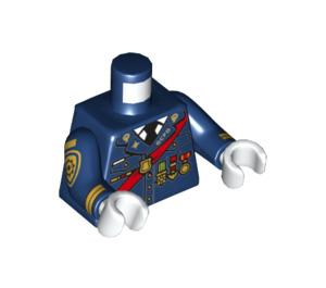 LEGO Dark Blue Commissioner Gordon with Police Uniform Minifig Torso (973 / 76382)