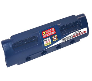 LEGO Donkerblauw Gebogen Paneel 11 x 3 met 10 Pin Gaten met Hoofd PROTEX Sticker (11954)