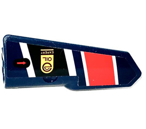 LEGO Dark Blue Curved Panel 22 Left with OIL EXPERT Sticker (11947)