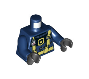 LEGO Blu scuro Diver Poliziotto Minifigure Busto (973 / 76382)