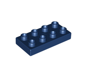 LEGO Bleu foncé Duplo assiette 2 x 4 (4538 / 40666)