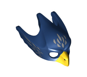 LEGO Donkerblauw Eagle Masker met Zilver Feathers (12549 / 12850)