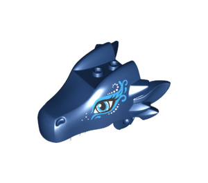 LEGO Dunkelblau Elves Drachen Kopf mit Blau Eye (24196 / 33822)