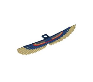 LEGO Dark Blue Feathered Wings Extended with Tan Feathers (93250 / 93350)