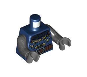 LEGO Dunkelblau Fili the Dwarf mit Dark Blau Outfit Minifig Torso (973 / 76382)