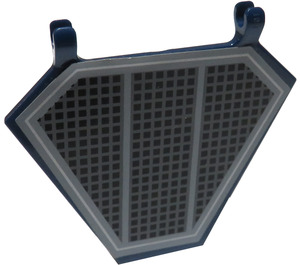LEGO Dark Blue Flag 5 x 6 Hexagonal with Air Vents Sticker with Thin Clips (51000)