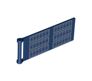 LEGO Mørk blå Flagg 7 x 3 med Stang Håndtak med Solar Panel  (30292 / 69315)