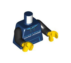 LEGO Mørkeblå Ford Race Chauffør Minifig Torso (973 / 76382)