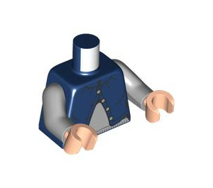 LEGO Mørkeblå Ginny Weasley med Blå Jakke Minifig Torso (973 / 76382)