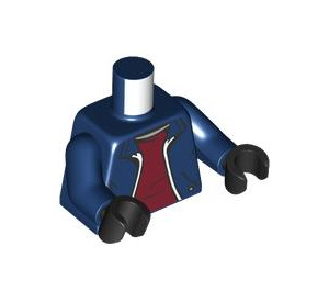 LEGO Donkerblauw Harry Potter met Dark Blauw Jack en Grijs Medium Benen met Donkerrood Kap Minifiguur Torso (973 / 76382)