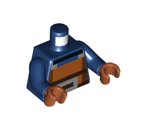 LEGO Mørk blå Hex Minifigur Overkropp (973 / 76382)