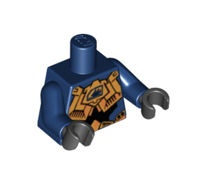 LEGO Dunkelblau Hikaru Torso mit Golden Armor und Exo-Force Logo mit Dark Blau Arme und Schwarz Hände (973 / 76382)