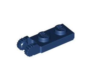 LEGO Dark Blue Hinge Plate 1 x 2 with Locking Fingers with Groove (44302)