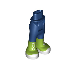 LEGO Dark Blue Hip with Pants with Lime Boots and White Laces (16925 / 35573)