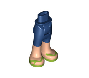 LEGO Donkerblauw Heup met Pants met Limoen Sandals (16925 / 35573)