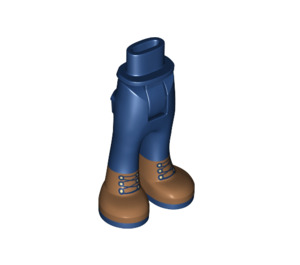 LEGO Dunkelblau Hüfte mit Pants mit Medium Fleisch Boots und Dark Blau Laces (35642)