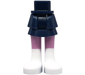 LEGO Dark Blue Hip with Short Double Layered Skirt with Bright Pink Legs and White Boots (92818)