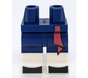 LEGO Donkerblauw Heupen en benen Mulan met Zwart Shoes (73200 / 104666)