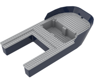 LEGO Dark Blue Hull 20 x 40 x 7 with Dark Stone Gray Top (20033)