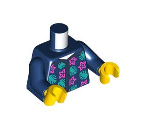 LEGO Tmavě modrá Muž - Dark Modrá Košile Minifigurka Trup (973 / 76382)