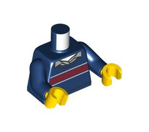 LEGO Mørkeblå Mand - Dark Blå Sweater Minifig Torso (973 / 76382)