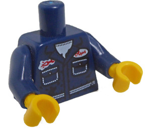 LEGO Donkerblauw Monteur Torso (973 / 88585)