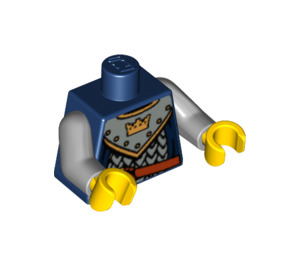 LEGO Tmavě modrá Středověký Chainmail Trup s Koruna logo (973 / 76382)