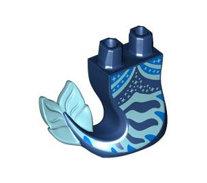 LEGO Dark Blue Mermaid Tail Curved Right with Medium Azure tail (76125 / 104490)