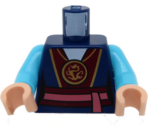 LEGO Tmavě modrá Minifigurka Trup Mulan (973 / 76382)