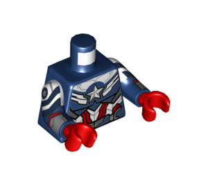 LEGO Dark Blue Minifig Torso with Captain America Decoration (973)