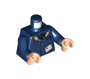 LEGO Dark Blue Minifig Torso with Jacket and Fur Collar (973 / 76382)
