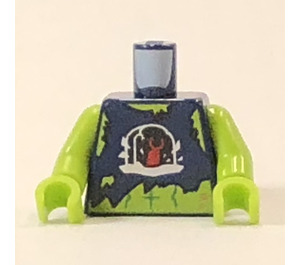 LEGO Bleu foncé Minifig Torse avec Torn Shirt avec rouge Main Bursting From Grave (973)