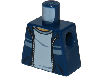 LEGO Mørk blå Minifigur Overkropp uten armer med Dekorasjon (973)