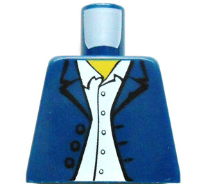 LEGO Donkerblauw Minifiguur Torso zonder armen met Decoratie (973)